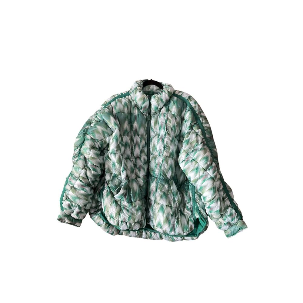 Free People Movement Pippa Coat NWOT Blue Green Small - Picture 3 of 3